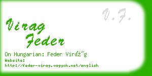 virag feder business card